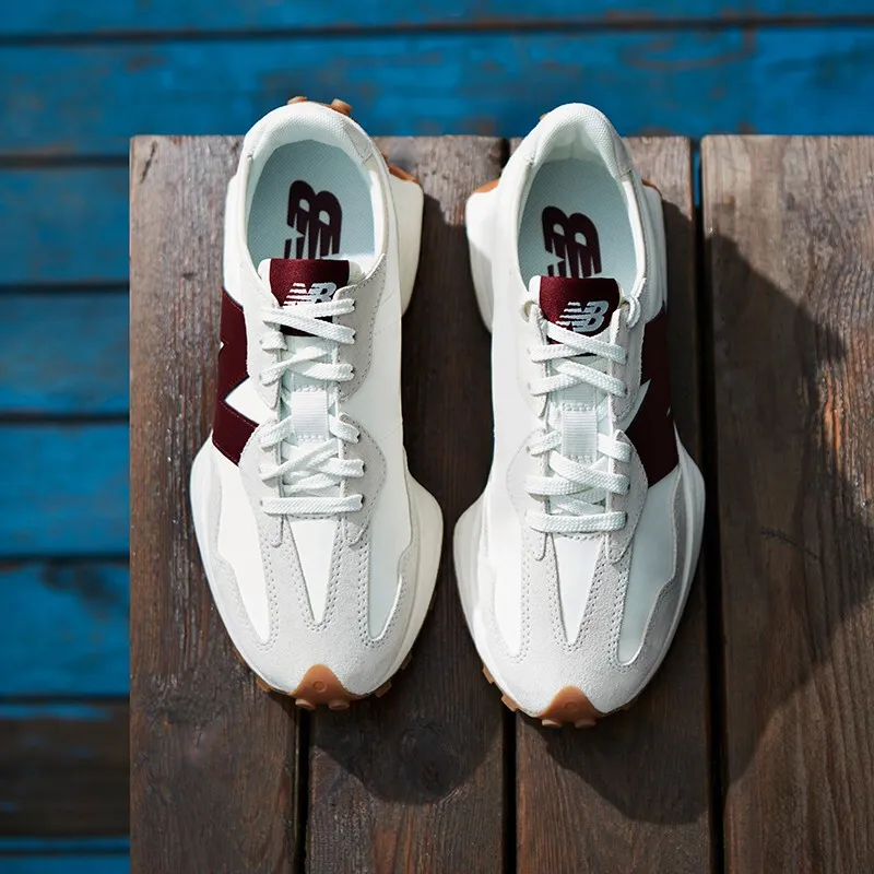 人気★New Balance★327 W's burgundy leather WS327KA 男女兼用 New Balance WS327KA Moonbeam Classic Burgundy (Women's) | eBay