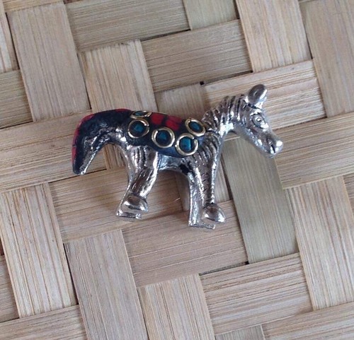 Vintage Turquoise Coral Horse Incense Holder - Picture 12 of 12