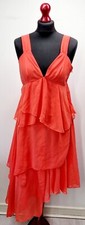 BOOHOO BOUTIQUE Tier Dress UK 12 BNWT Peach Ruffle Occassion