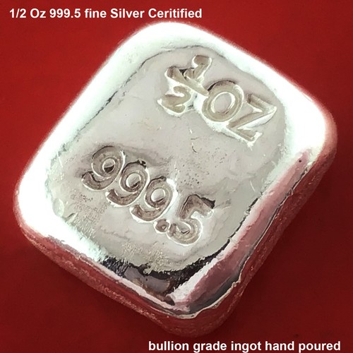 999.5 Silver Bullion Certified Multi Size Ingot Bars jewelry Making Or Investor - Picture 7 of 35