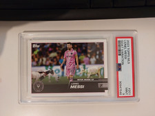 2023 Topps MLS Lionel Messi Inter Miami GOAT Variations SP #201 PSA 9
