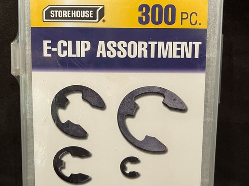 E Clip Assortment SAE Size Retainer Spring Steel Retaining Snap Black Oxide Kit - Picture 1 of 3