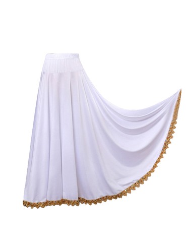 Women Professional Dance Skirt Full Circle Ruffle Spanish Bull Folkloric Mexican - Picture 18 of 56