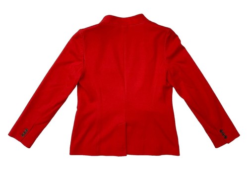 Talbots Aberdeen Knit Blazer Jacket Size 6 Cherry Red Holiday Preppy Countryside - Picture 9 of 19