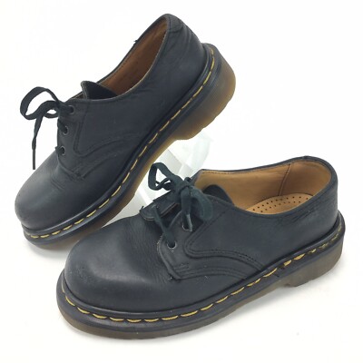 DR MARTENS Youth Size UK 12 US 13 Kids Black Leather Oxfords