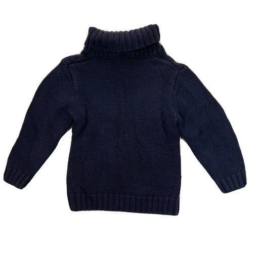 Gymboree boys Shawl Collar Cable Knit Fisherman Sweater, Size 3T, Blue - Picture 5 of 6
