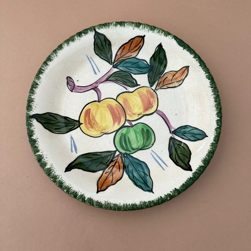 Vintage Blue Ridge Southern Pottery: Honolulu - 3 Äpfel/BRP 164 Salatteller 8,25" - Bild 1 von 9