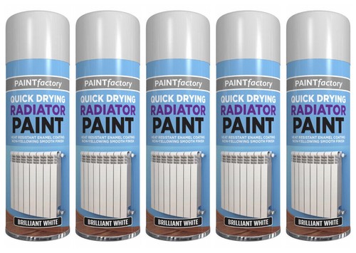 Spray Brilliant White Radiator Paint Heat Resistant Quick Dry Aerosol 300ml New - Picture 8 of 9