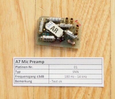 1 x Nagra A 7 Board ''Mic Preamplifier'' for SNN Serviced & Checked !