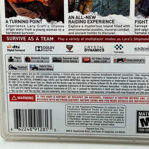 Videojuego Tomb Raider Sony PlayStation 3 PS3 sin manual - Imagen 8 de 9