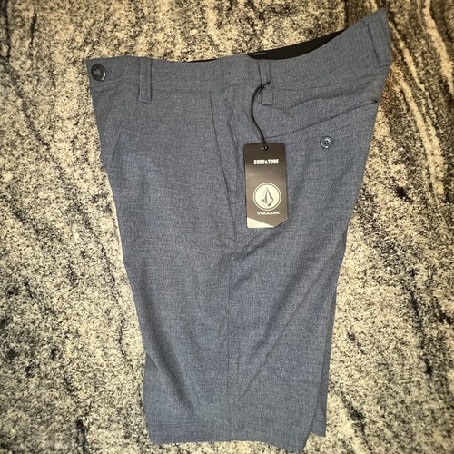 Volcom Surf & Turf Frickin Static Hybrid Shorts Mens 30 Submersible Blue Gray - Picture 4 of 9