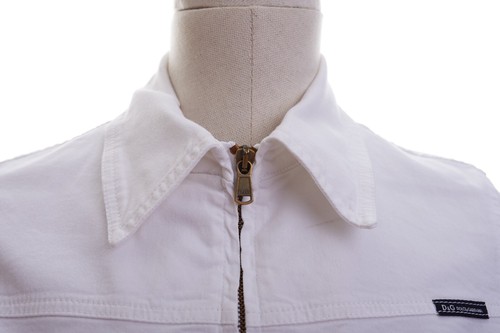D&G Dolce & Gabbana Womens Cotton Fibre Blazer White Size S - Picture 15 of 16