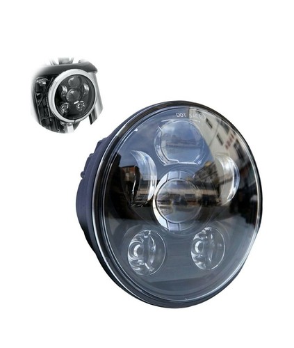 LED Scheinwerfer Moto H4 5.75" Für Harley Piaggio Vespa Triumph 883 Dyna Canbus - Bild 2 von 5