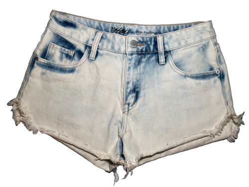 Pantaloncini corti jeans Mossimo High Rise lavaggio acido taglio - taglia 4/27 - Foto 1 di 3