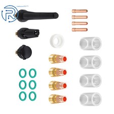 22Pack TIG Welding Torch Stubby Gas Lens Pyrex Glass Cup Kit for WP-17/18/26