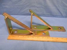 2 NEW Superstrut S-204 8-1/2” Steel Bracket w/Gold Finish Corrosion Reisistant