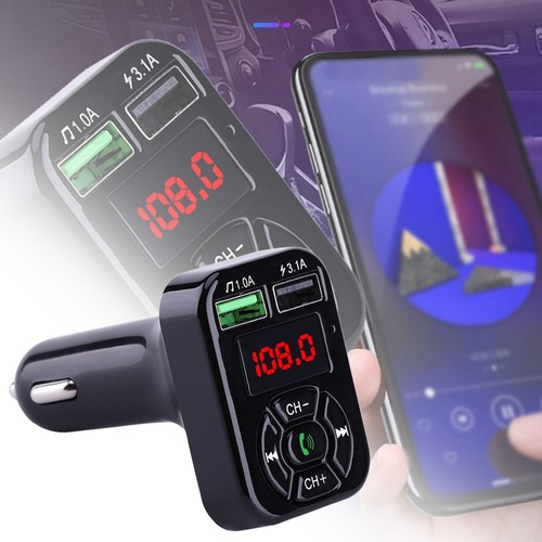 Car Wireless Bluetooth FM Transmitter MP3 Player USB Car Charger Handsfree Call - Picture 4 of 7