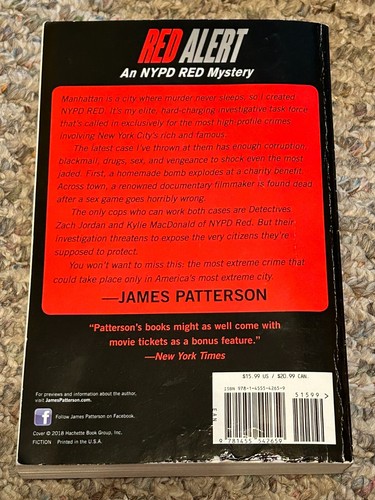 4 NYPD RED SERIES BOOKS ~ JAMES PATTERSON ~ 1 2 3 ALERT MARSHALL KARP - Picture 10 of 11