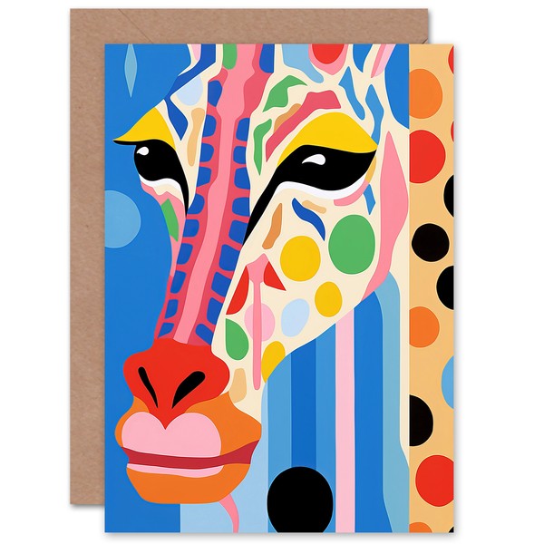 Bin So Aufgewacht, Giraffe Im Stil Von Henri Matisse Geburtstagskarte-image