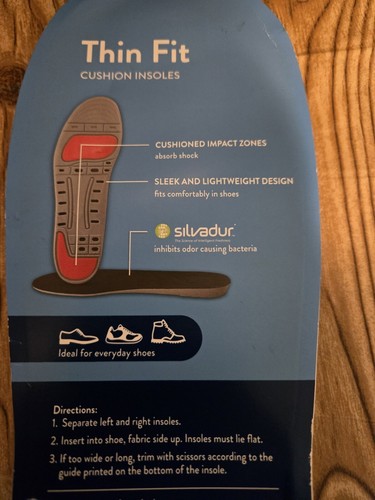 Walgreens Thin Fit Cushion Einlegesohlen Herren Medium 8-13 (1 Paar) (SKU348) - Bild 4 von 4