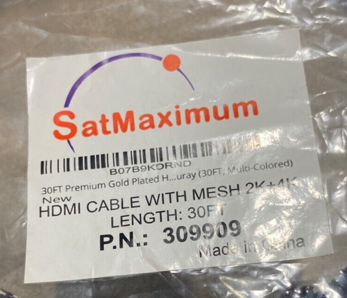 Cable HDMI SatMaximum 30 FT con malla 2K + 4K - Imagen 3 de 5