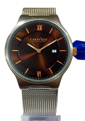 45B138 CARAVELLE BY BULOVA ANALOG DISPLAY QUARTZ SILVER TONE MEN'S WATCH MV-13