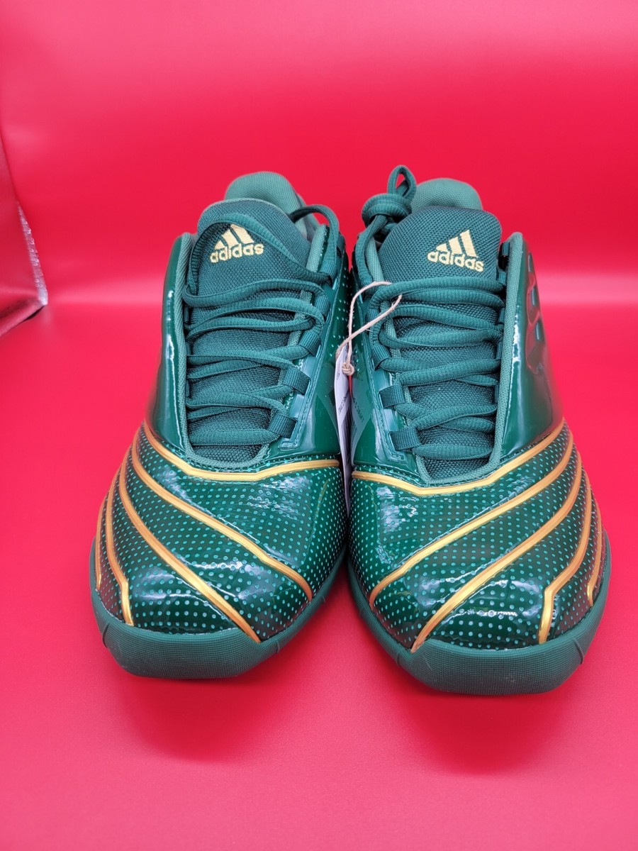 Adidas Mens Size 8.5 TMAC 2 Restomod Green Gold Basketball