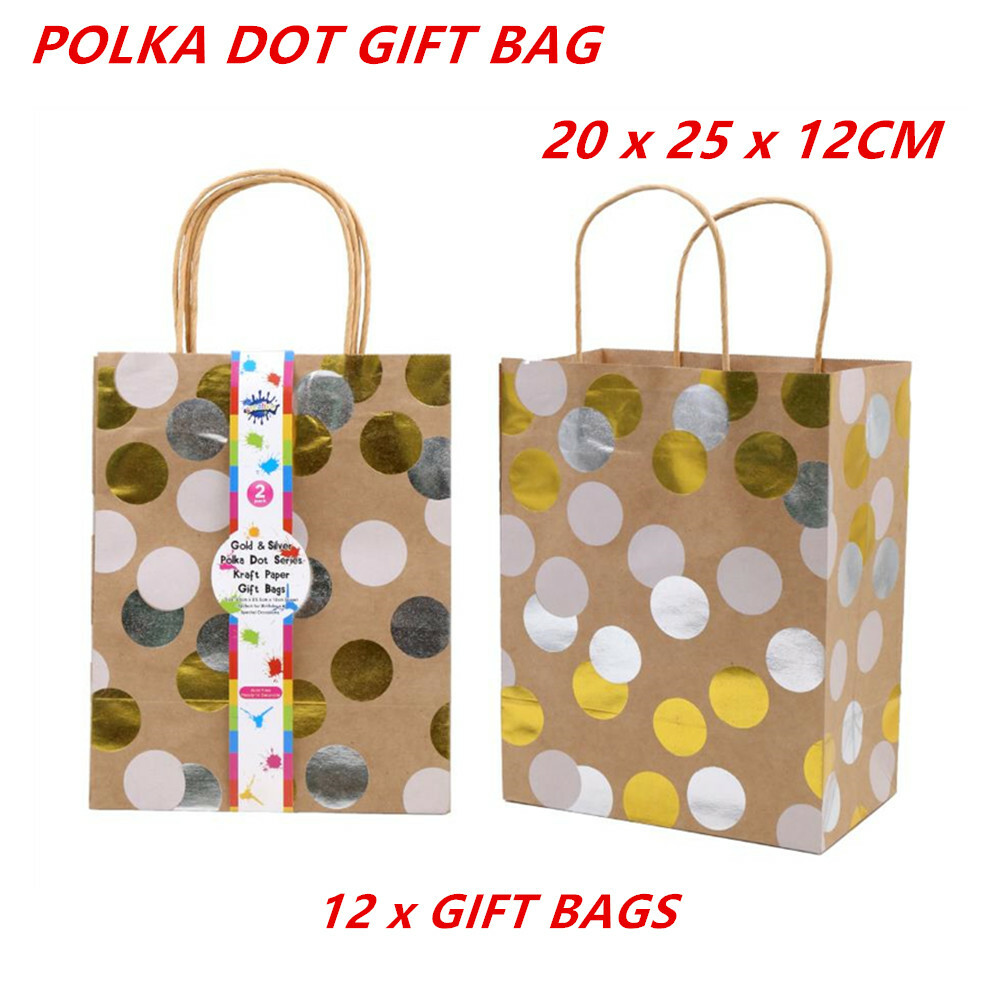 Gold polka outlet dot gift bags