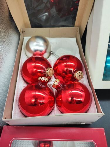 Weihnachtskugeln Vintage Auflösung DM alte Weihnachtskugeln Glas 39 Kugeln Mix - Bild 4 von 10