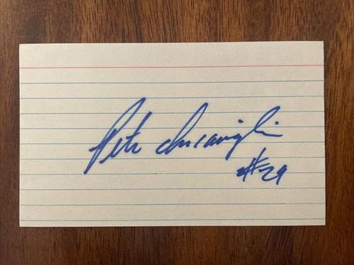 Pete Incaviglia - Texas Rangers - Signed 3x5 Index Card - Picture 1 of 3