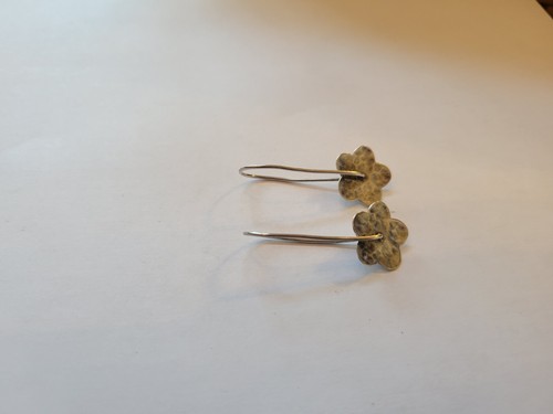 Silpada Flower Earrings Sterling Silver 925 Petal Drop W1921 Locking Threader - Picture 3 of 7