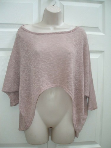 Wet Seal Damen XL Beige Pullover Dünn Strick Freizeit Kurzarm Cropped Neu mit Etikett - Bild 2 von 14