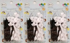 Yours Barrettes Hair BLACK WHITE Big Ribbon Bow Ties Girls Pin Clip Braid 20 Pcs