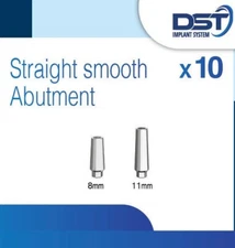 Straight Smooth Titanium Abutment Narrow - Internal Hex system 10 Pack - DST