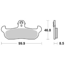 MS-D9E8736BDC PASTIGLIA FRENO ANT. SBS 608HF 87/88 CR 240 HUSQVARNA  MX 65.66080