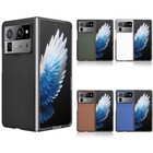 For Tecno Phantom V Fold2, Luxury Business Carbor Fiber PU Leather Case Cover