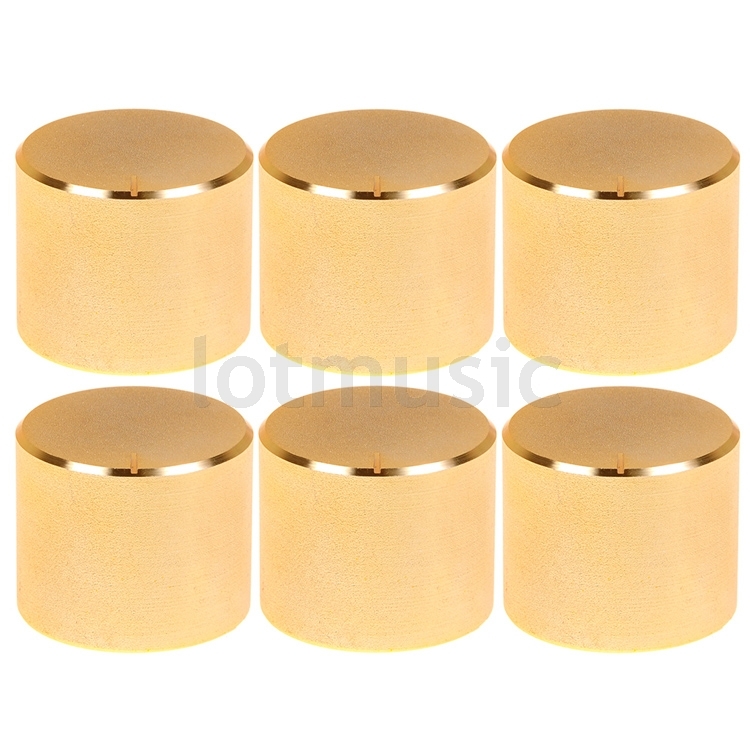 50Pcs New 15x17mm Golden Knob Cap Mini Aluminum Alloy Potentiometer Knobs