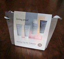 NEW Living Proof Plump Up The Volume 5 PC Hair Travel Kit in Gift Pouch NWT