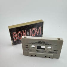 BON JOVI "Slippery When Wet" Cassette Tape 1986, w/ "Livin’ On A Prayer" TESTED
