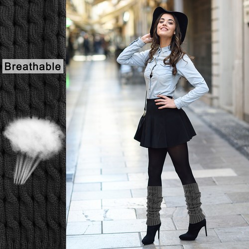 Damen Stulpen | Häkel Strick Wolle Stiefelsocken | Wintersocken | super weich - Bild 30 von 53