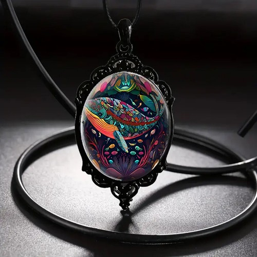 Collana con ciondolo gotico gioielli vintage nero natura animale vittoriano - Foto 76 di 90