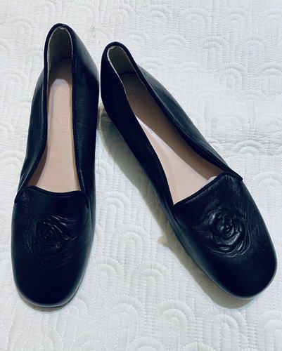 Taryn Rose Women’s Black Leather Flat Shoes Made In Italy 6.5 M New - Picture 2 of 6