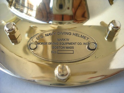 Casco de buceo de latón brillante de la Marina de los EE. UU. Réplica de... - Imagen 6 de 10