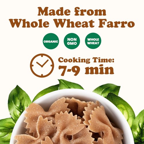 Bio Farro Farfalle Pasta - italienische Vollkorn- und gentechnikfreie Fliege Pasta - Bild 5 von 47