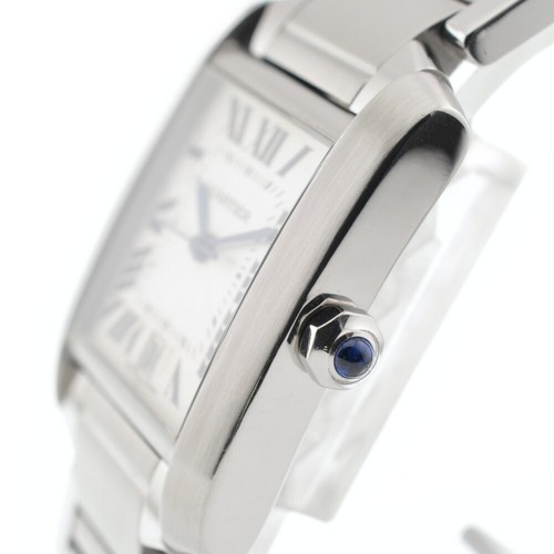 Reloj para hombre CARTIER Tank francaise LM W51002Q3 con fecha descuento K#136323 - Imagen 3 de 9