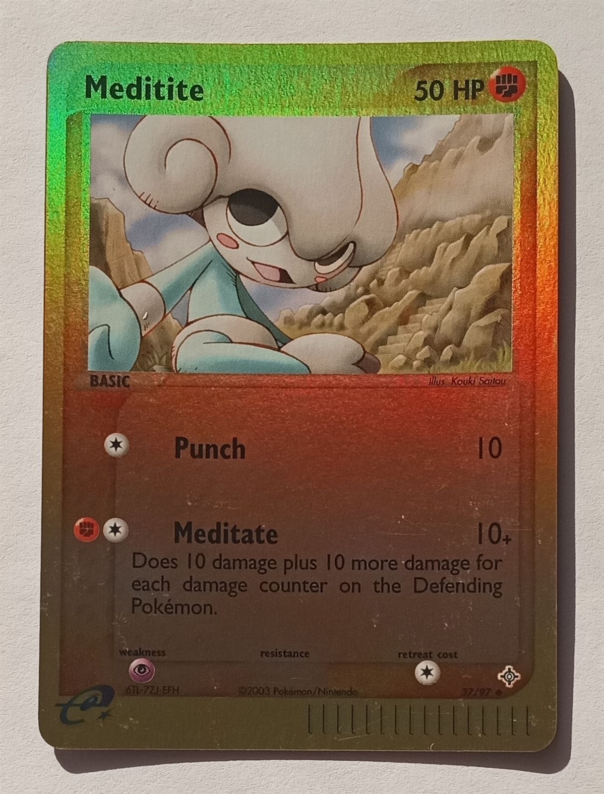 Pokemon - Meditite - Dragon 37/97 - Reverse Holo - NM