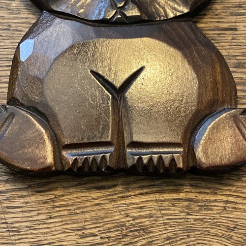 Vintage Carved Wood Bear Wall Hanging - Picture 4 of 7