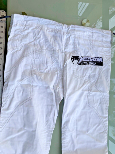 Kimono Jiu-Jitsu Brasileño Venum Elite Light 3.0 BJJ Gi Talla A1.5 Blanco Nuevo con Etiquetas - Imagen 12 de 16