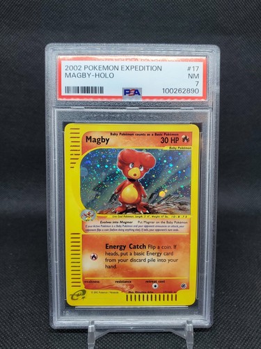 2002 Magby 17/165 Expedition Holo Rare PSA 7 Pokemon TCG