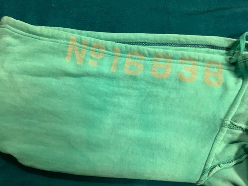 Vintage Knit Turquoise Embroidered Beaded Drawstring Zip Up Hoodie S - Picture 13 of 14